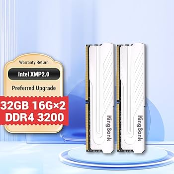 Computer Memory Ram KingBank DDR4 32GB(2x16GB) 3200MHz CL16 1.35V