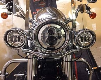 Amazon | オートバイ 7インチLEDヘッドライト 4.5インチフォグ