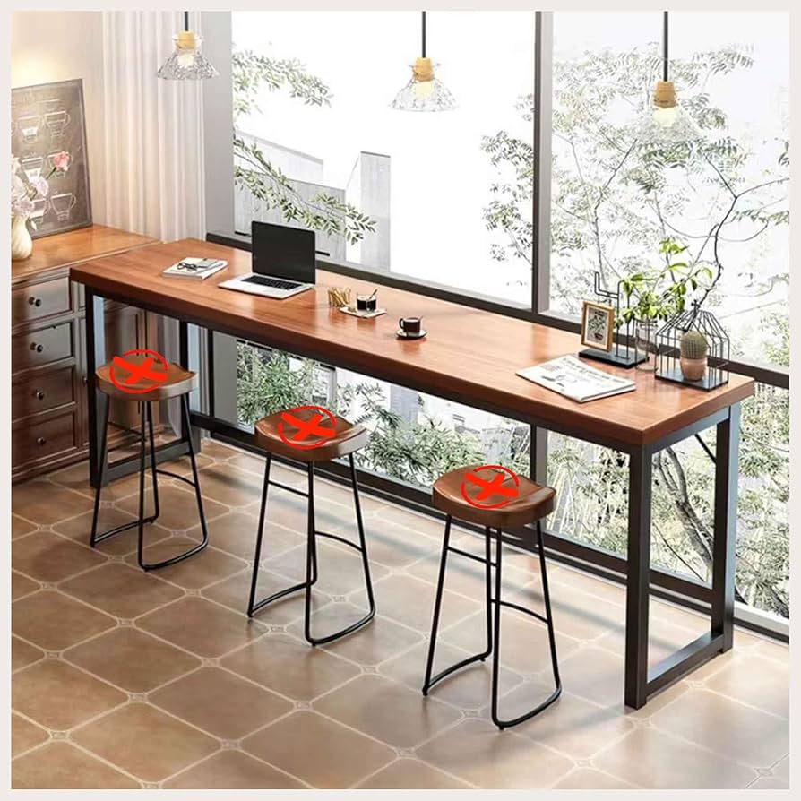 Amazon｜Stujhkl カウンターテーブル ハイテーブル 高さ140cm お洒落