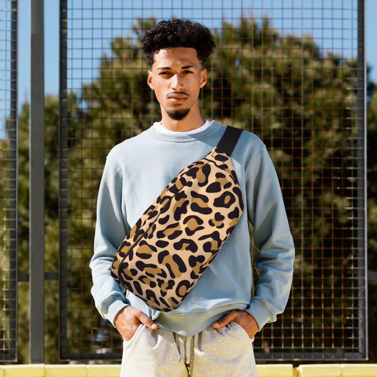 Amazon.co.jp: ボディバッグ 豹柄 ヒョウ柄 紋 ウエストバッグ 斜