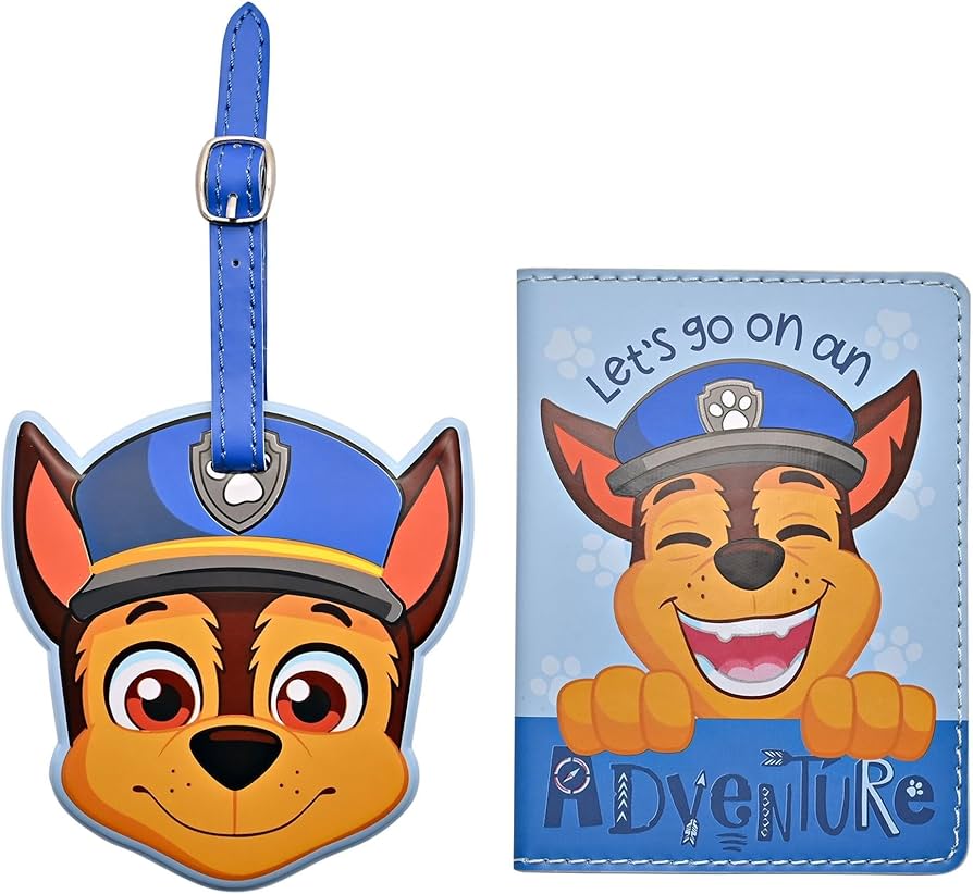 Paw Patrol - Passport & Luggage Tag - Chase - PU Leather Travel