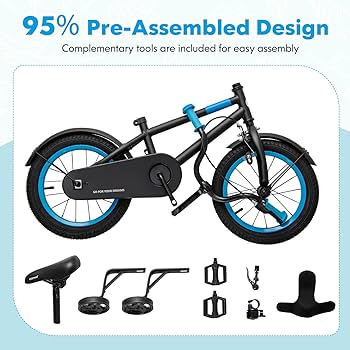Amazon.com : HONEY JOY Kids Bike, 12 14 16 18 Inch Toddler Bikes w