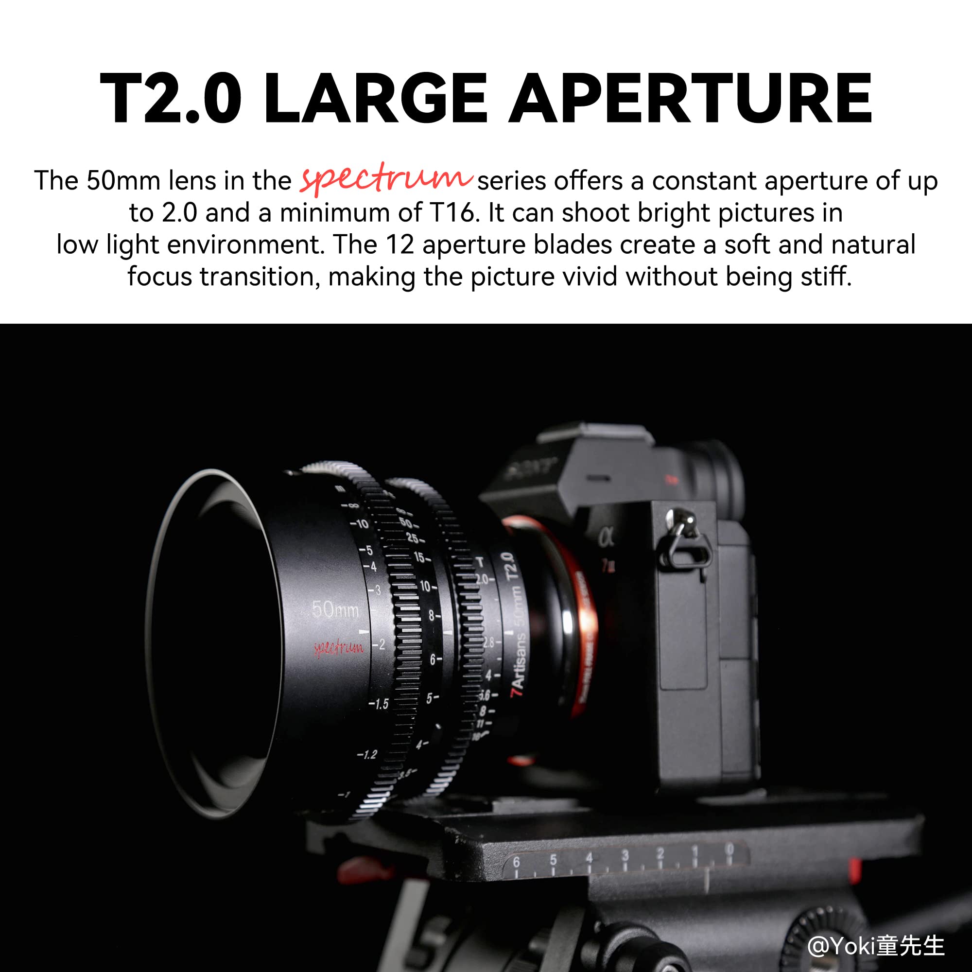 Amazon.com : 7artisans 50mm T2.0 Large Aperture Full Frame Cine