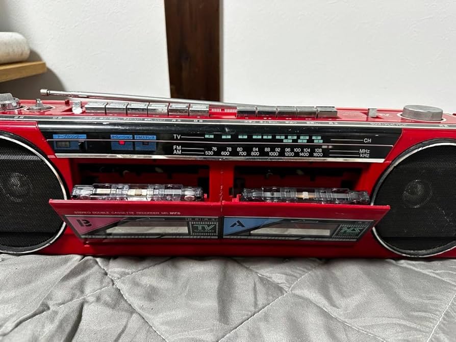 Amazon.co.jp: レトロ SANYO MR-WF5 赤 サンヨー ラジカセ レッド