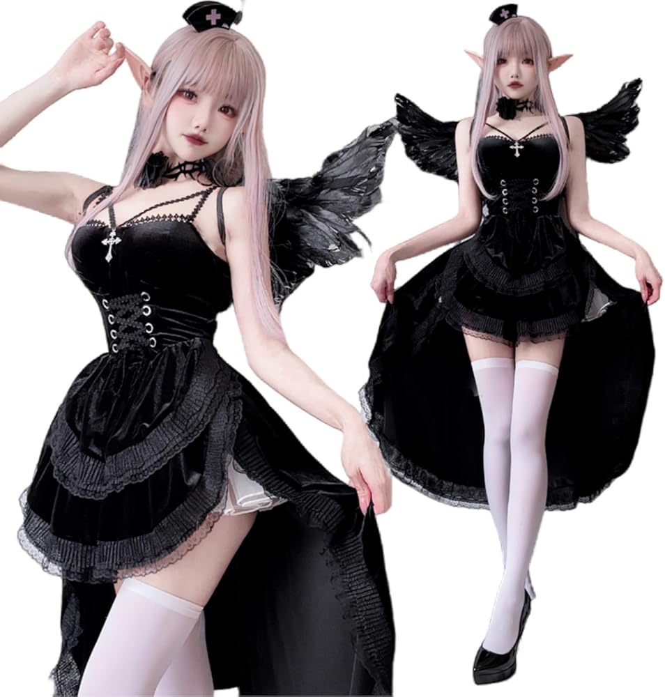 Amazon.co.jp: [JUNDOMECY] 魔女 デビル コスプレ 小悪魔 セクシー 6点