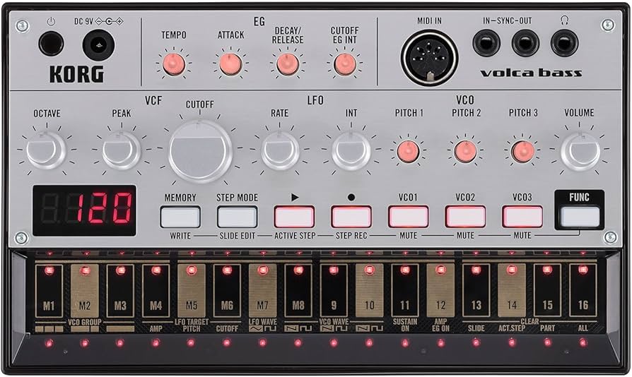 Amazon.com: Korg Volca Bass Analog Synthesizer w/Three Oscillators