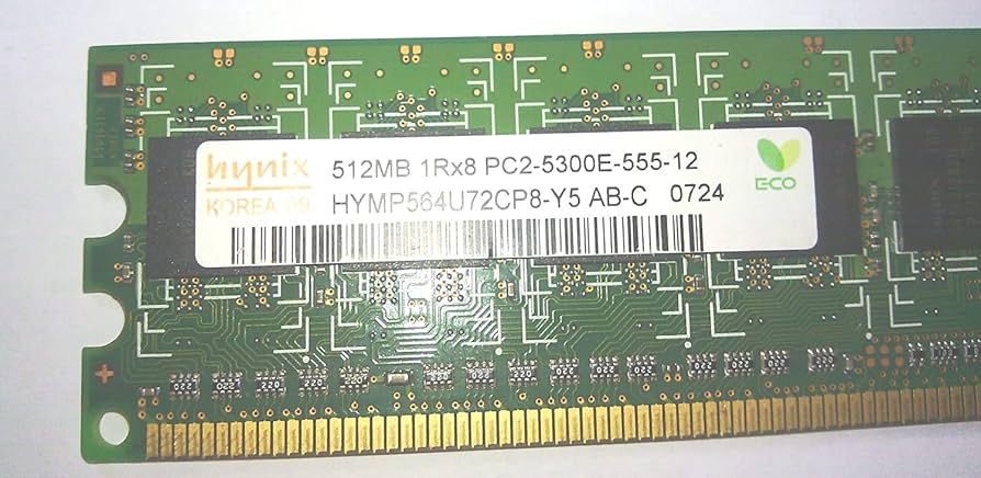 Hynix 512MB DDR2 PC2-5300U 667MHz 240-Pin HYMP564U64CP8-Y5 AB-C at