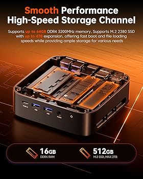 Amazon.com: ACEMAGICIAN AMD Mini PC Ryzen 7430U, Mini Gaming PC