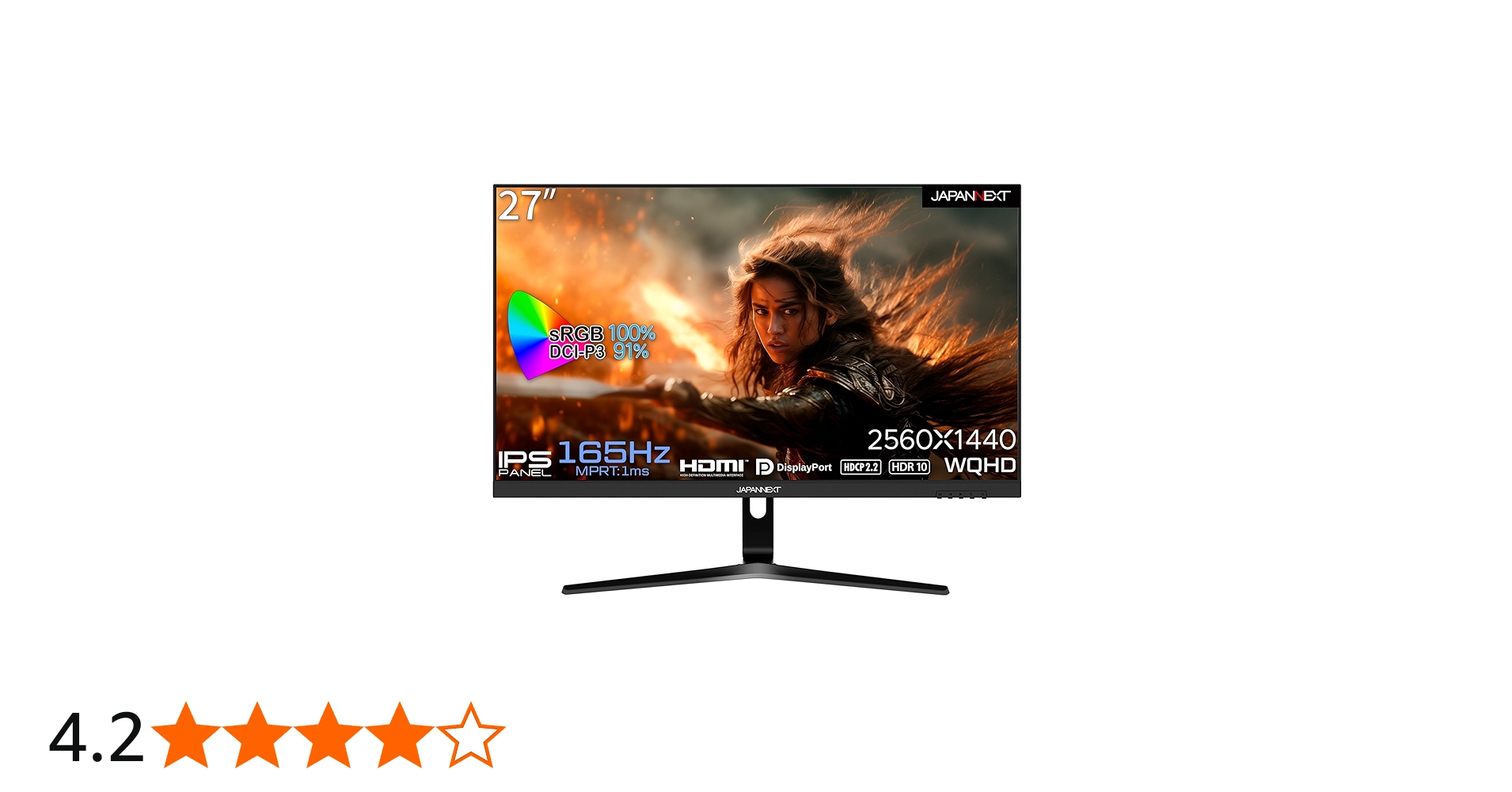Amazon.co.jp: JAPANNEXT 27インチ ゲーミングモニター 165Hz 1ms WQHD