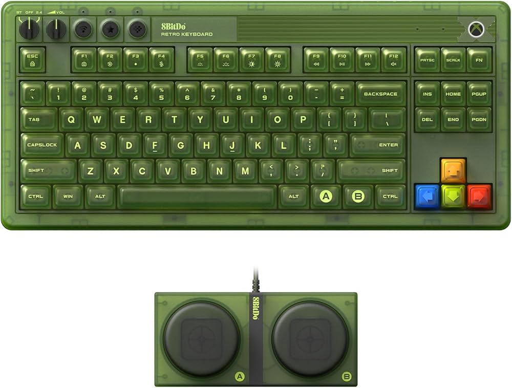 Amazon | 8BitDo レトロ 87 メカニカル キーボード、RGB バックライト