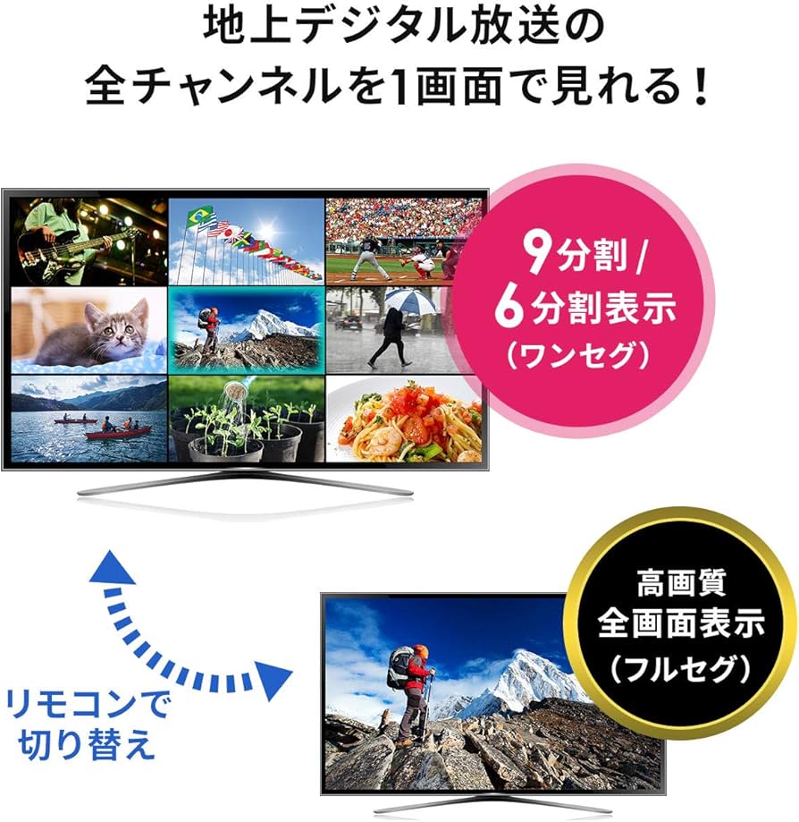 Amazon.co.jp: サンワダイレクト 地デジチューナー 全番組を1画面に