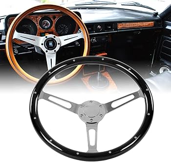 Amazon | 15インチレトロステアリングホイール、380mmカークラシック