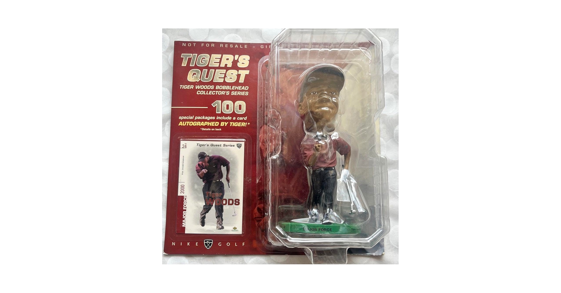 タイガーウッズ ボブルヘッド人形 2002年 UPPER DECK レア タイガー