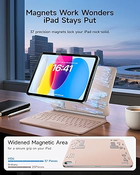 Amazon.com: HOU Magnetic Keyboard Case for iPad 11 (A16)/10, 135