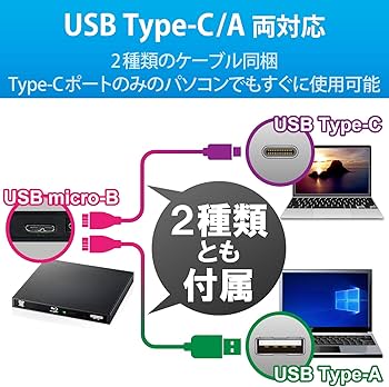 Amazon.co.jp: ロジテック 外付け ブルーレイ ドライブ USB3.2 Gen1