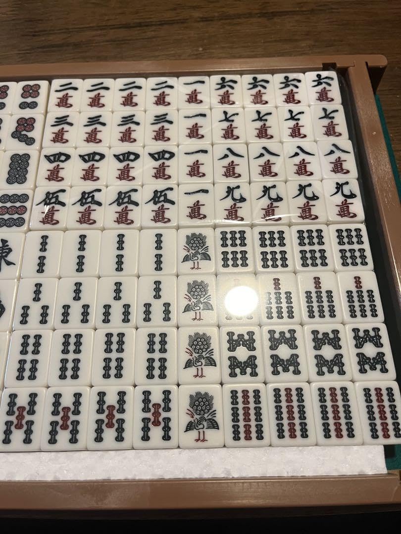 AM-7901A型 雀豪MK3 (マーク3）麻雀牌セット 黄トレイ付き AM-7901A型