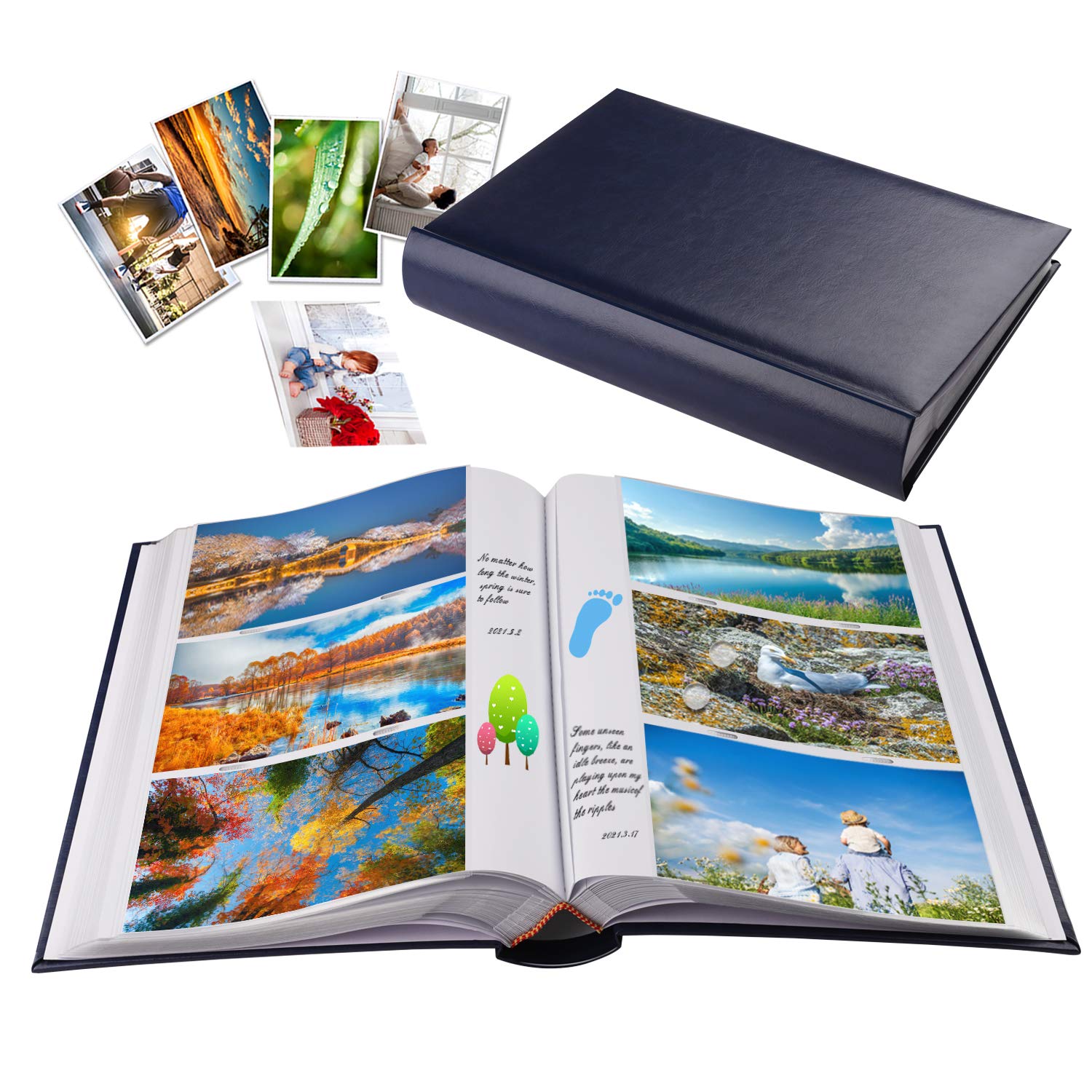 Amazon.com: 1DOT2 Photo Album 4x6 Photos Hold 402 Pockets with