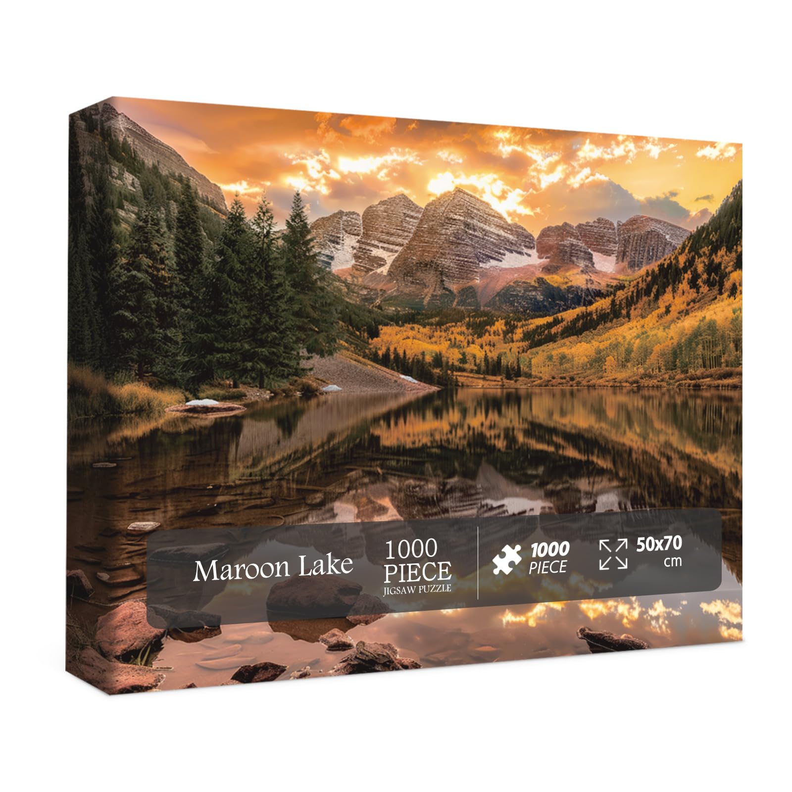 Amazon | 自然パズル 大人用 1000ピース 山 風景 パズル 風景 マルーン