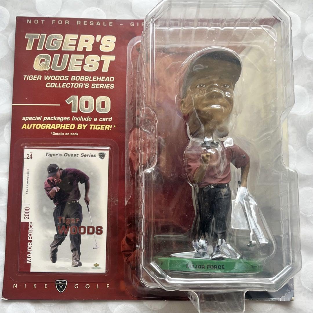 タイガーウッズ ボブルヘッド人形 2002年 UPPER DECK レア タイガー