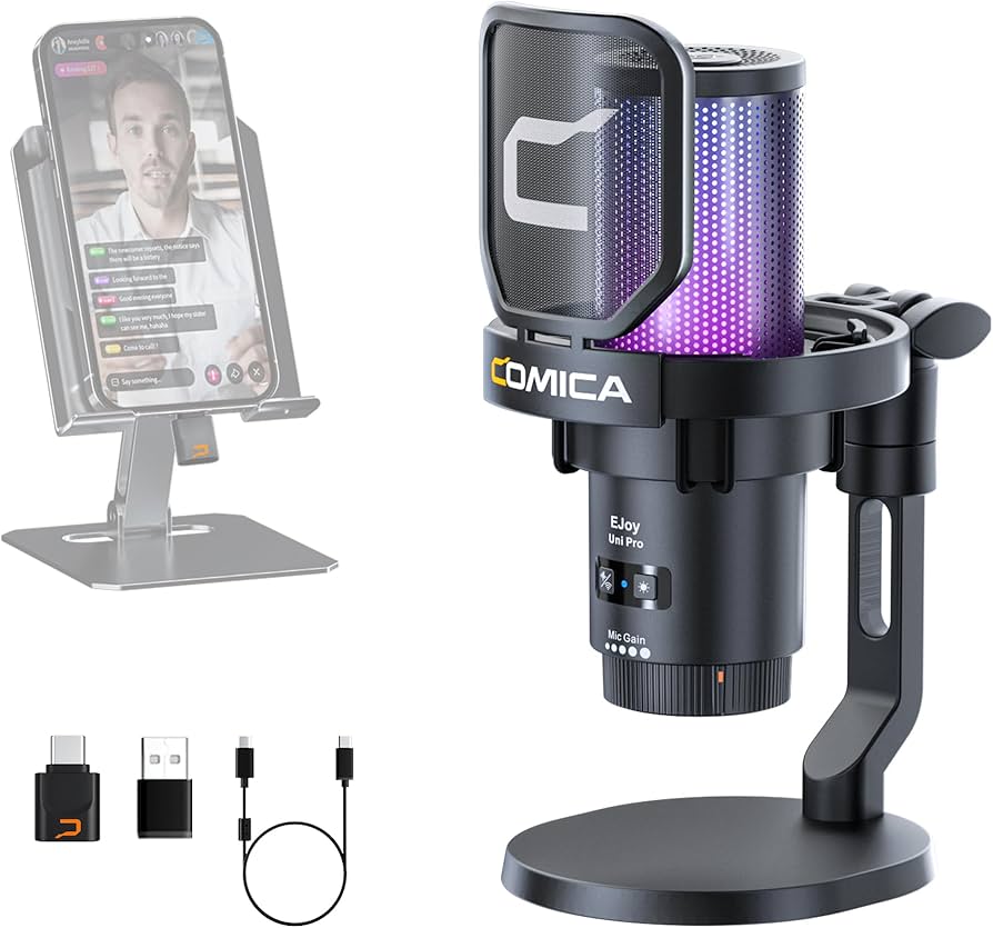 Amazon.co.jp: 【COMICA 革新登場】ワイヤレスUSBコンデンサーマイク