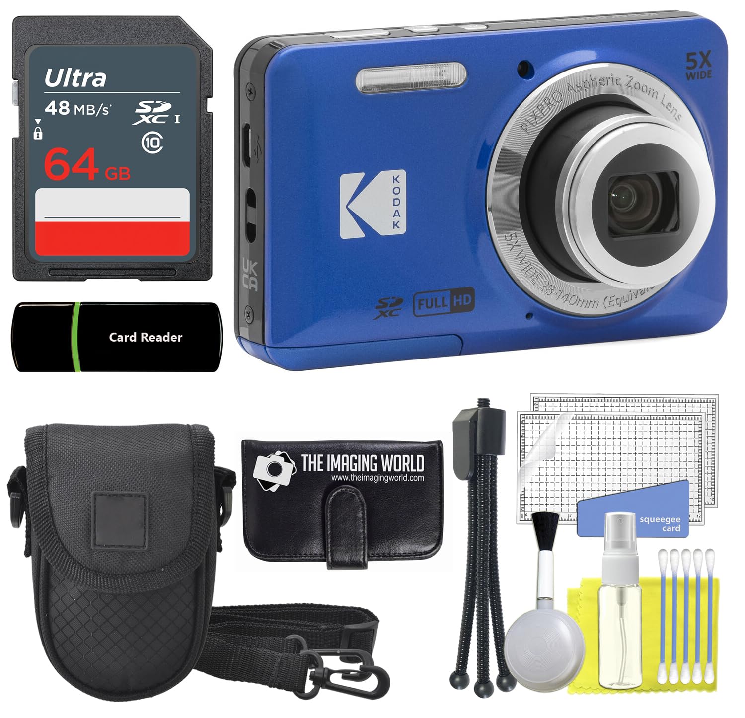 Amazon.com : Kodak PIXPRO FZ55 Blue 16MP Digital Camera 5X Optical