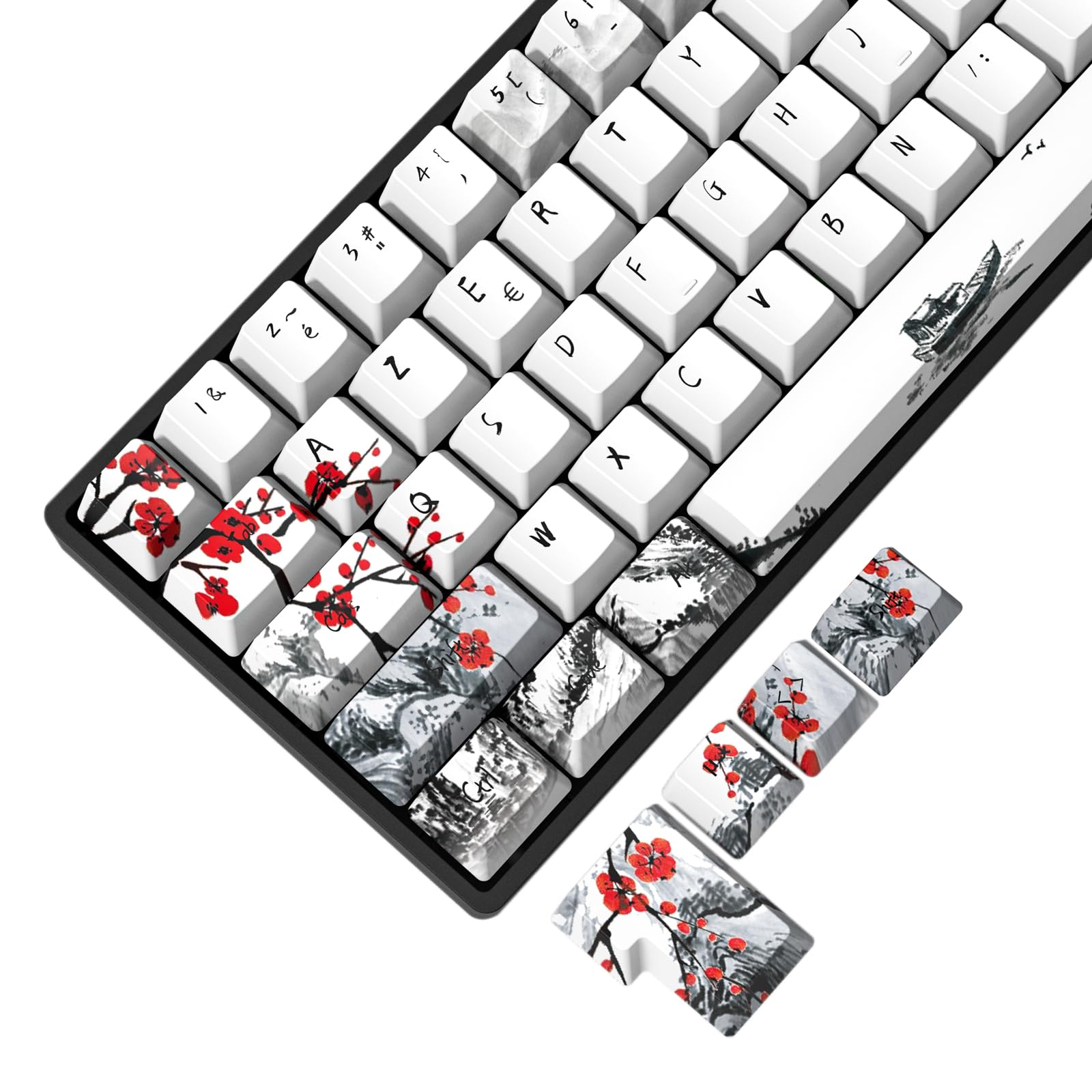 Amazon.com: MOLGRIA Plum Blossoms Keycaps 80 Set, PBT Cherry