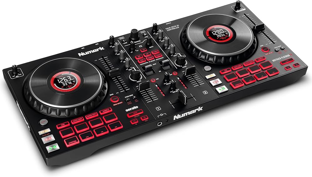 Numark Mixtrack Platinum FX - DJ Controller for Serato DJ with 4