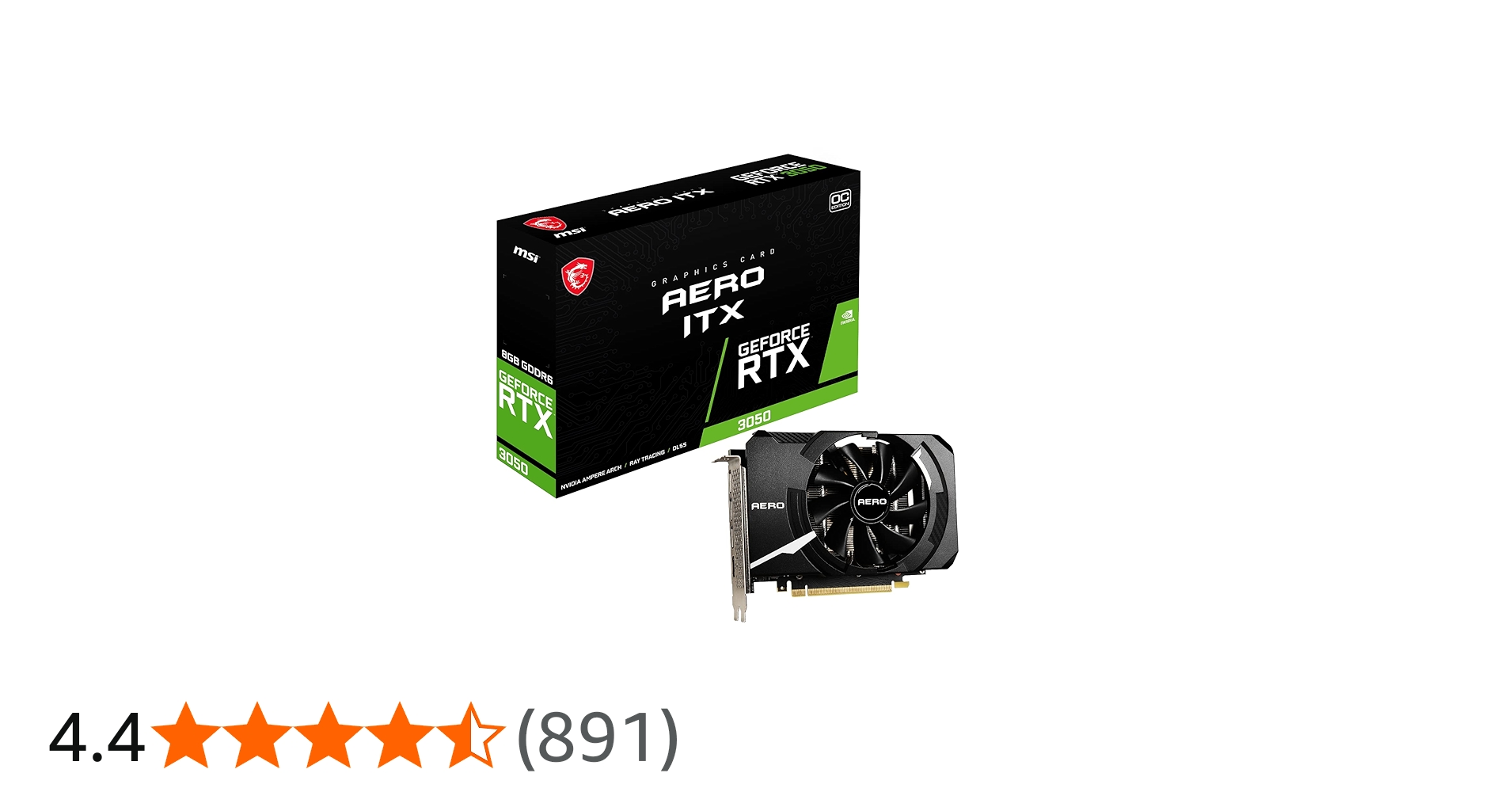Amazon | MSI GeForce RTX 3050 AERO ITX 8G OC グラフィックスボード