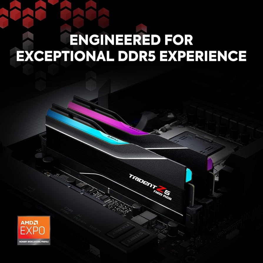 G.SKILL Trident Z5 Neo RGB Series DDR5 RAM (AMD Expo) 64GB (2x32GB