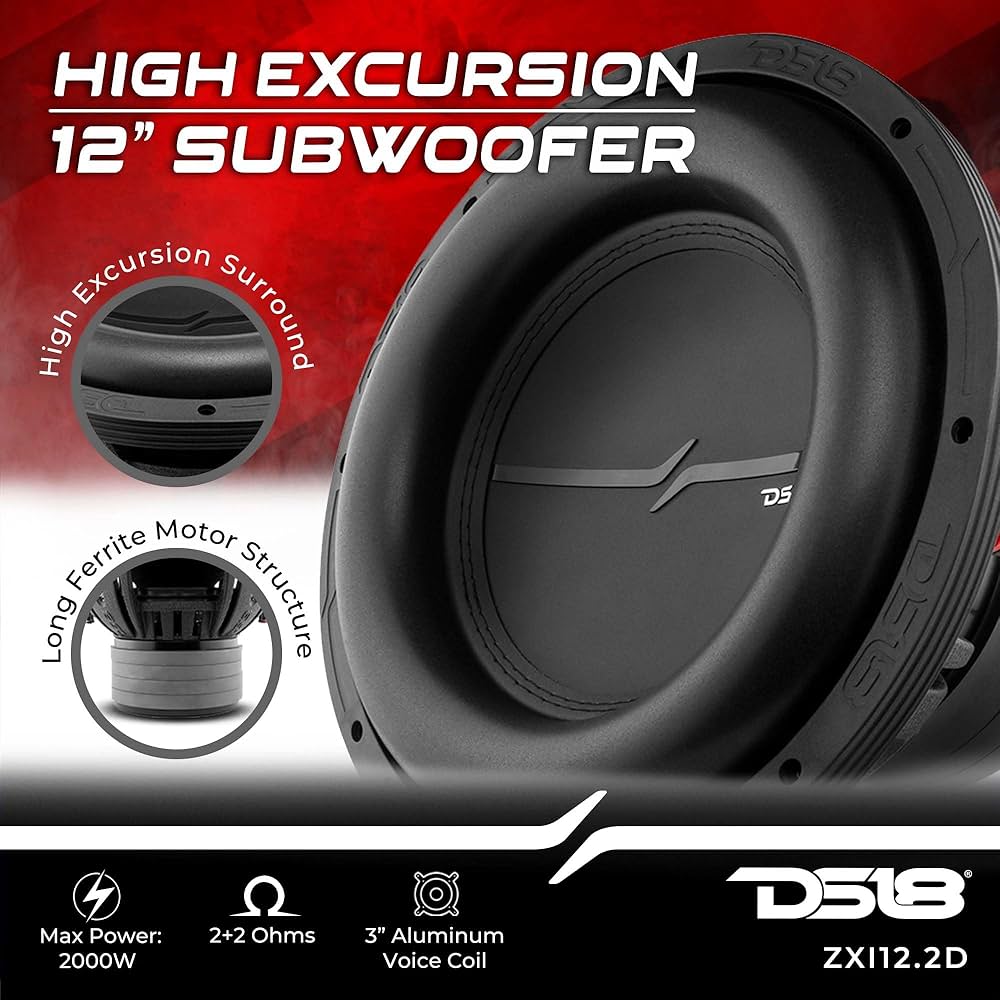 Amazon.com: DS18 ZXI12.2D 12 Inches High Excursion Car Subwoofer