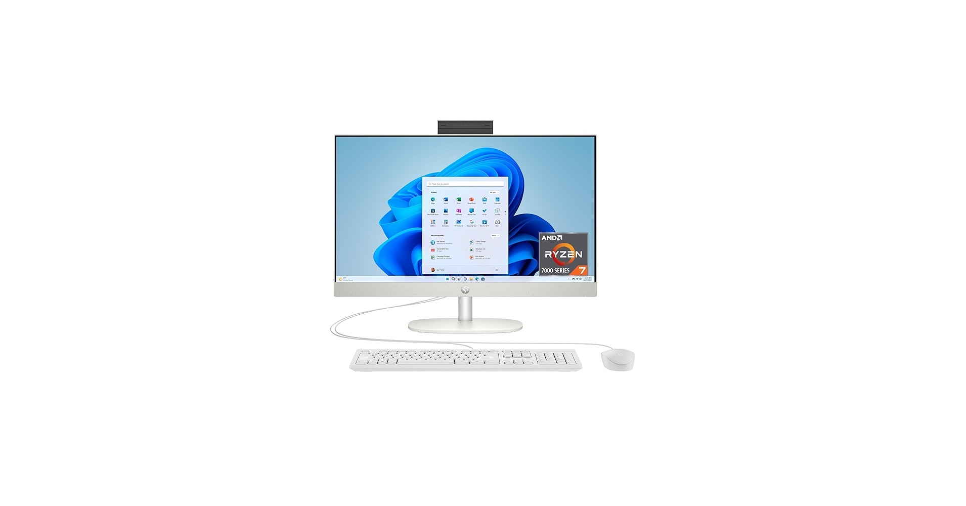 Amazon.com: HP 24 inch All-in-One Desktop PC, FHD Display, AMD