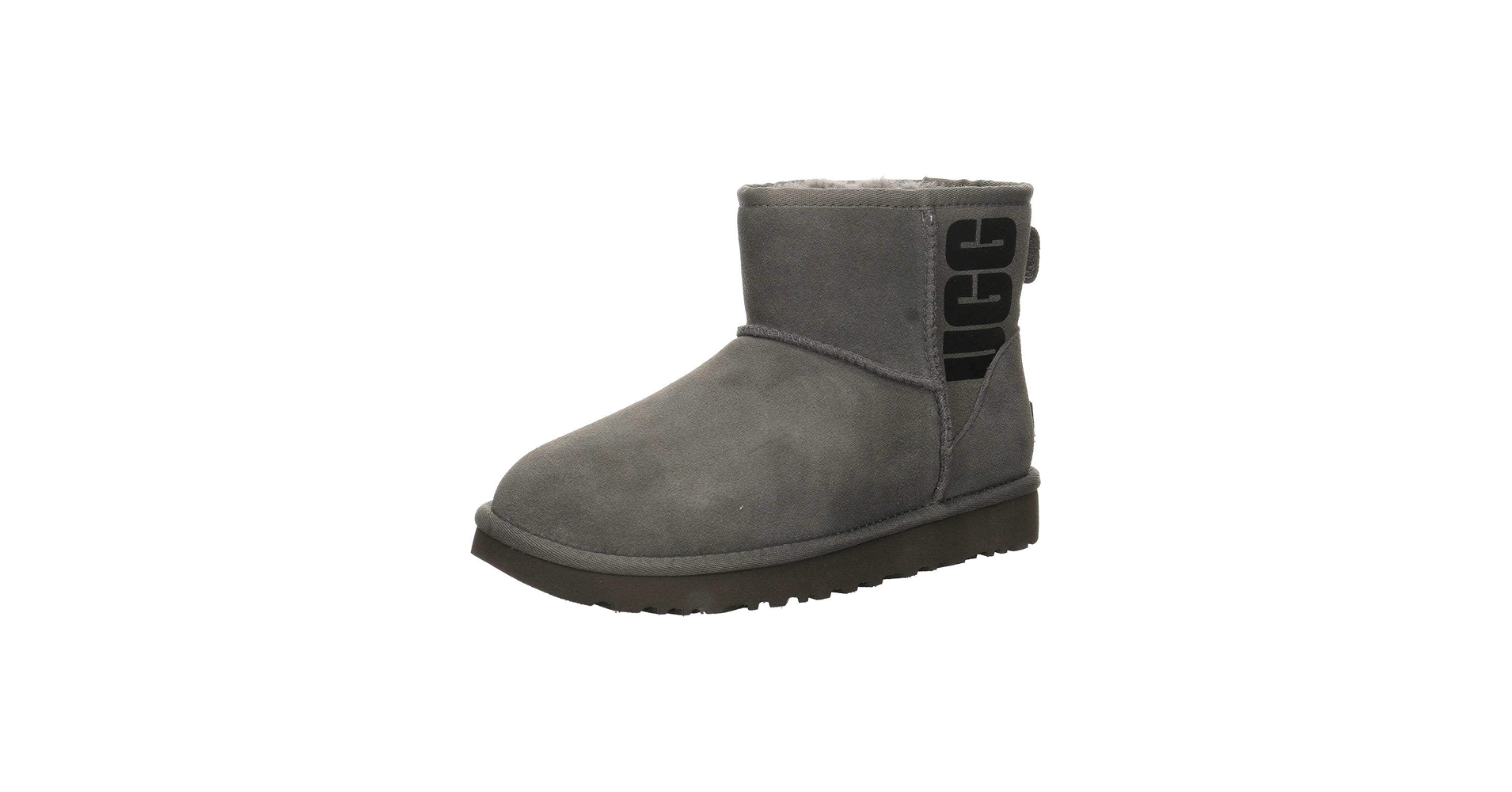 Amazon.com | UGG Women's Classic Mini Rubber Logo Fashion Boot