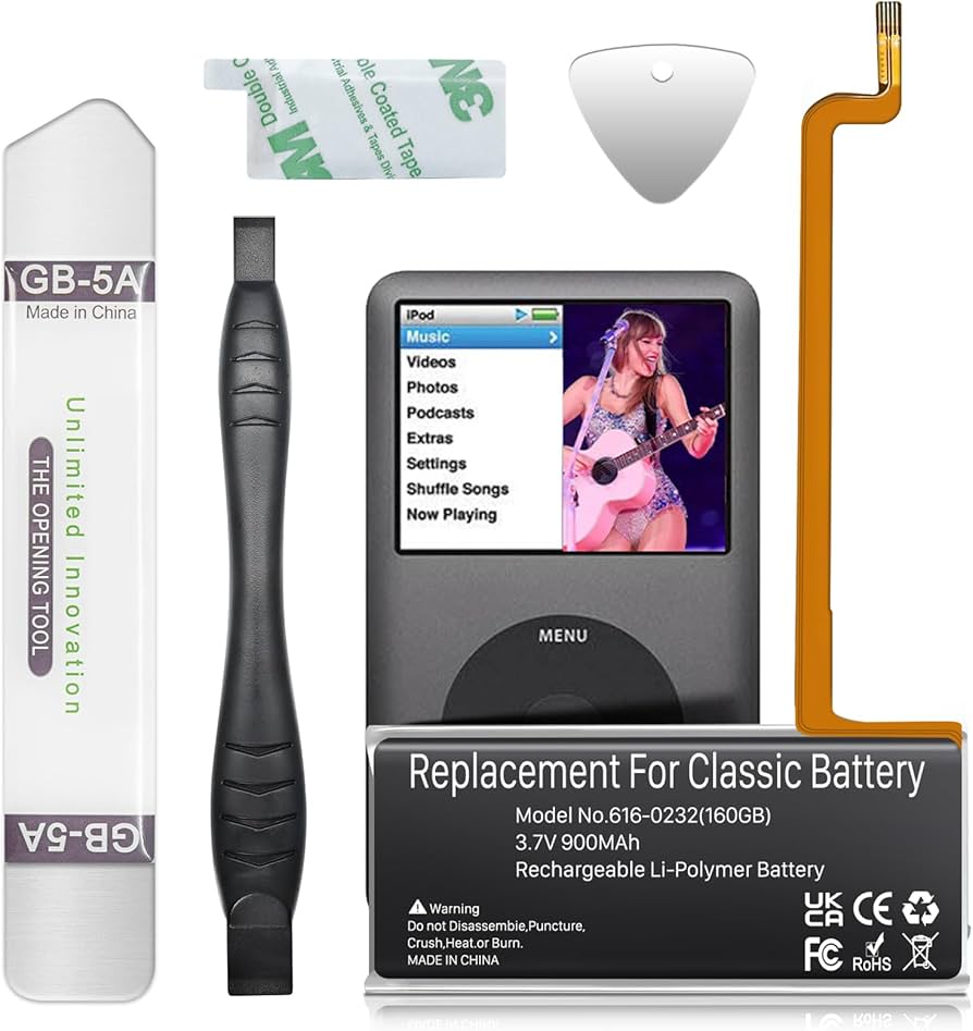 Amazon.com: 【 900mAh 】 for iPod 5th - 7th Classic Battery, High