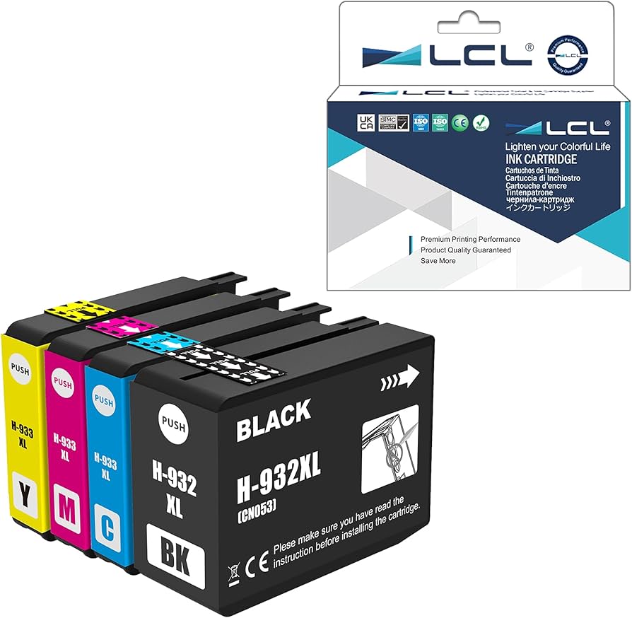 Amazon.co.jp: LCL 互換インクカートリッジ 932XL 933XL HP対応 (4色