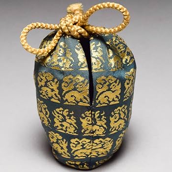 Amazon.co.jp: 平安万代喜山造肩衝茶入共箱仕覆付茶道具茶器有栖川裂中