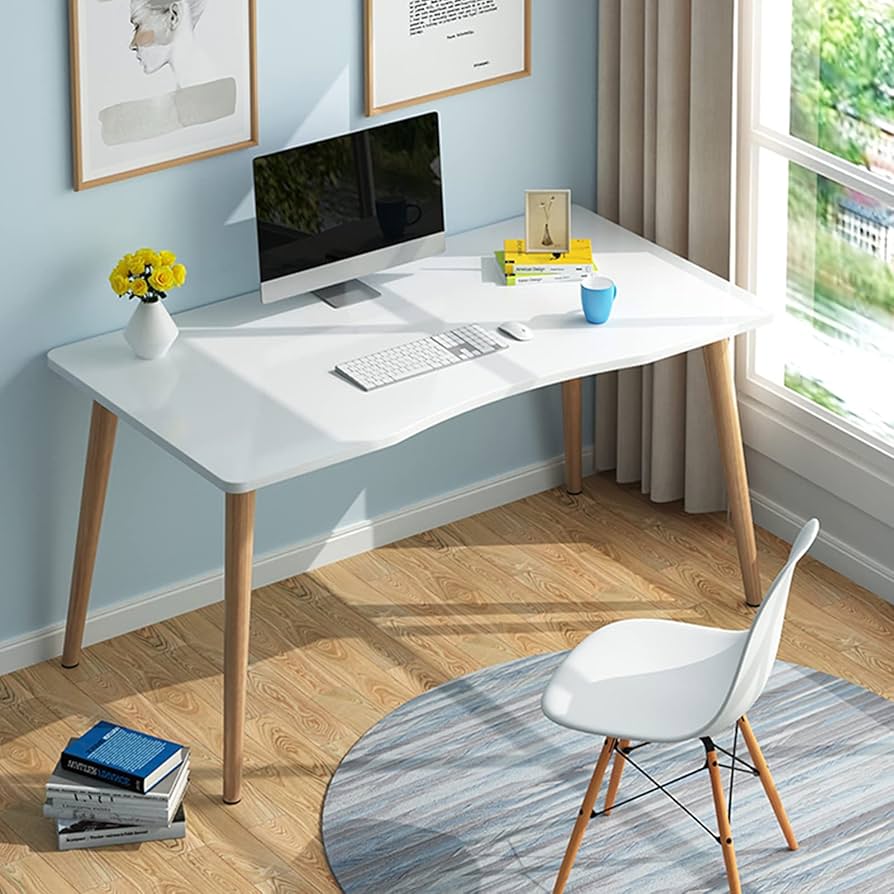 Amazon | パソコンデスク デスク 机 勉強机 木製 簡単組み立て 天板は