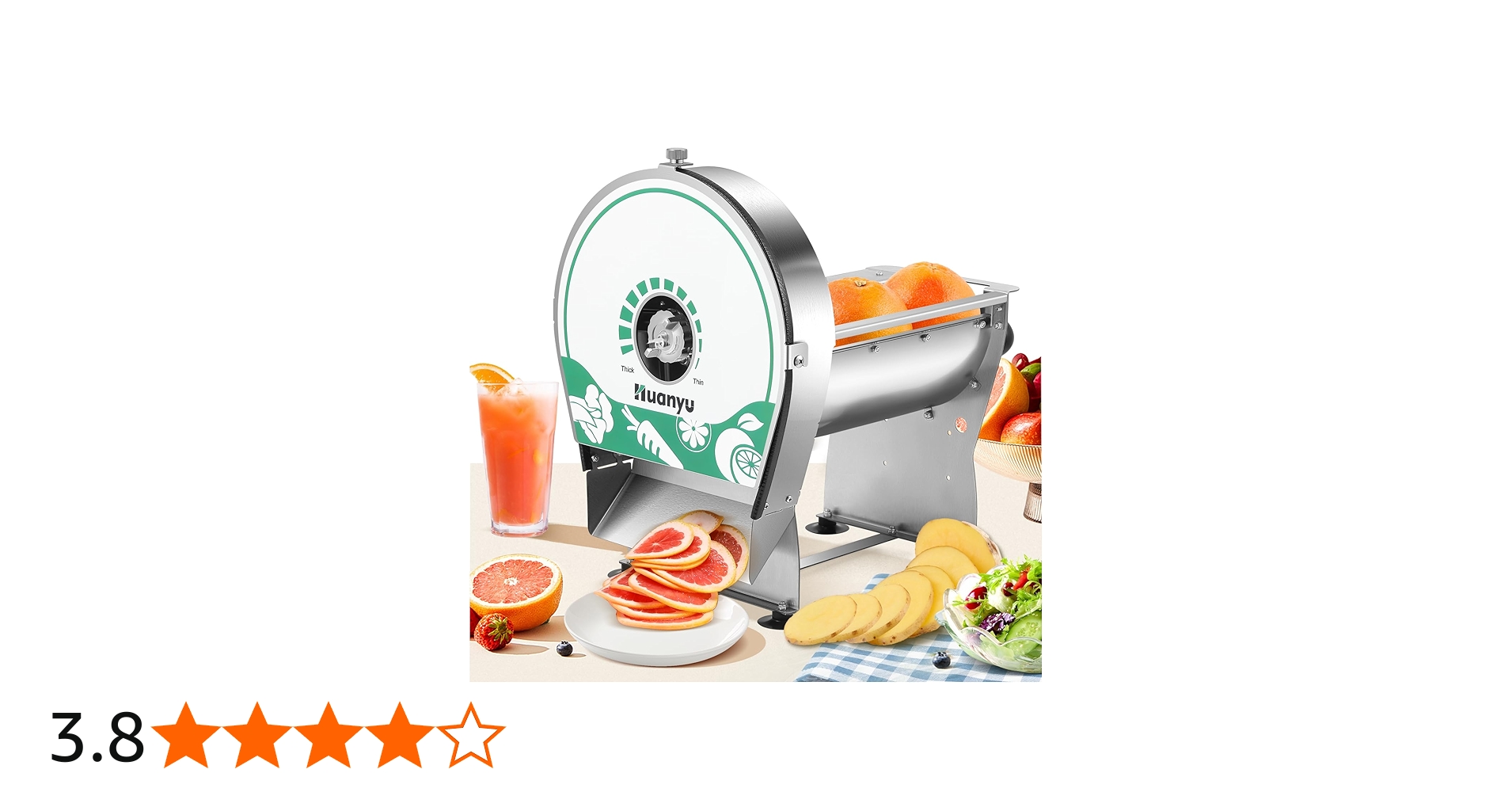 Amazon | Huanyu 電動スライサー 業務用野菜スライサー 電動・手動両用