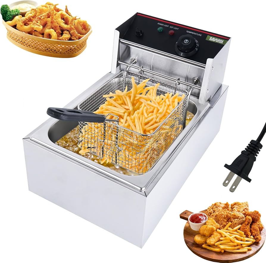 Amazon.co.jp: Savorix 電気フライヤー 業務用 油揚げ機 6L大容量 温度