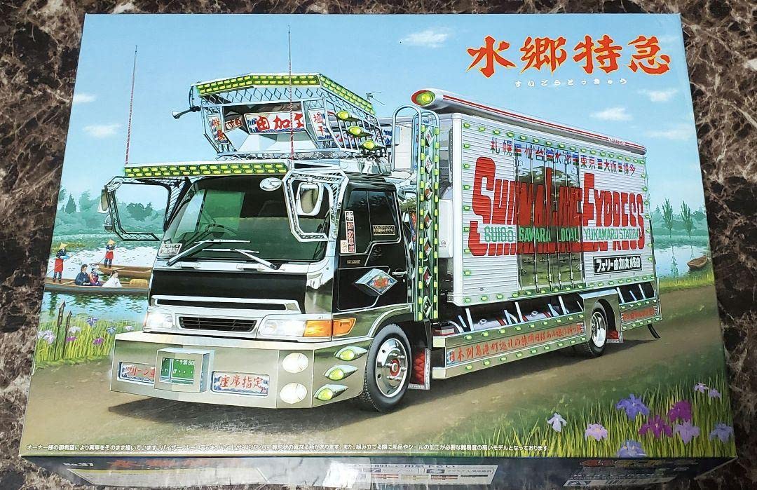 Amazon | アオシマ 1/32 4t デコトラ トラック プラモデル 椎名急送