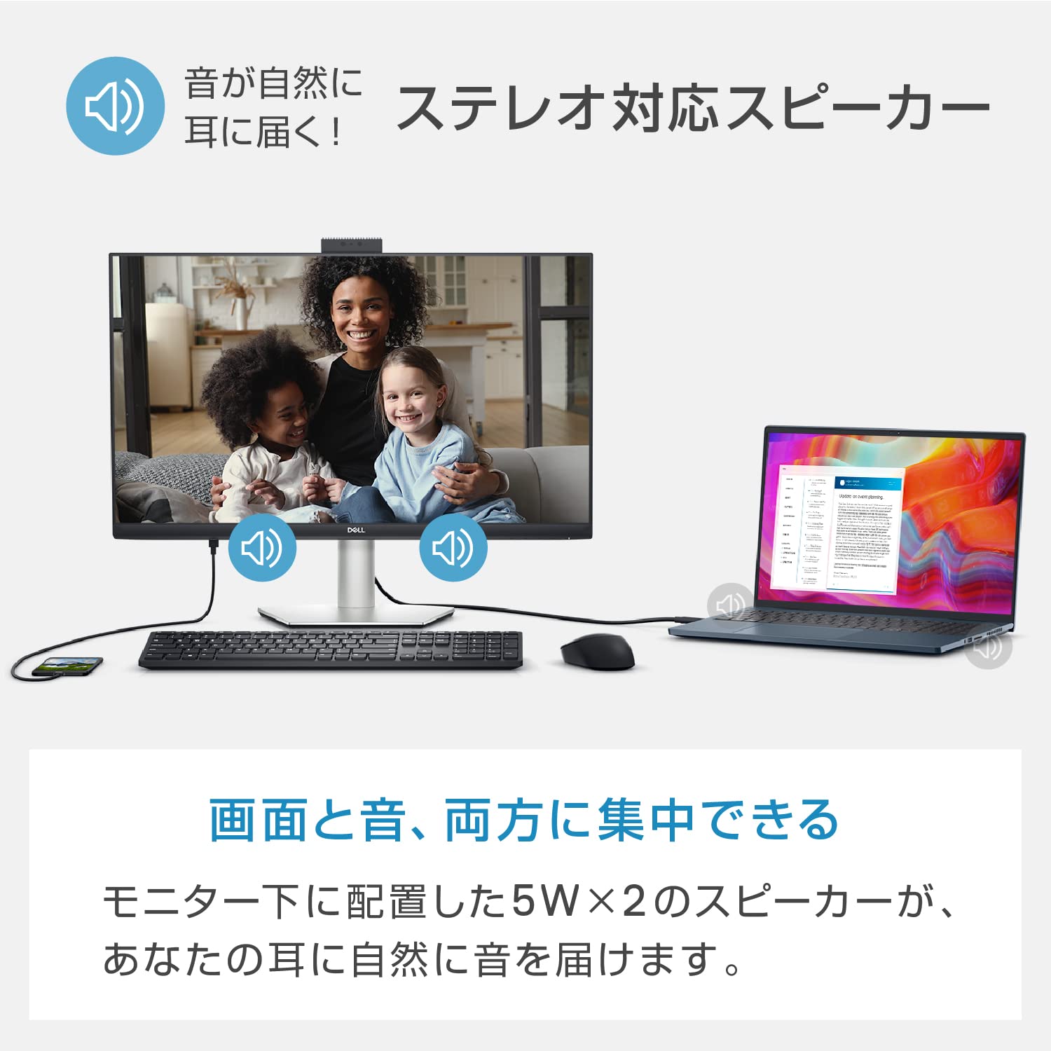 Amazon.co.jp: Dell S2722DZ 27インチ カンファレンスモニター (3年間