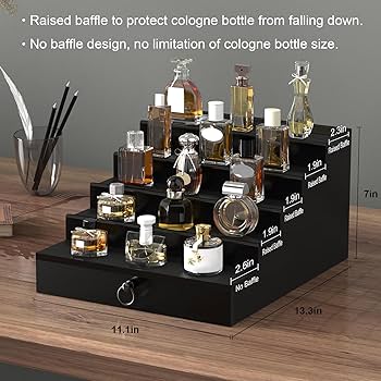 Amazon.com: upcessory Cologne Organizer for Men, 5 Tier Black