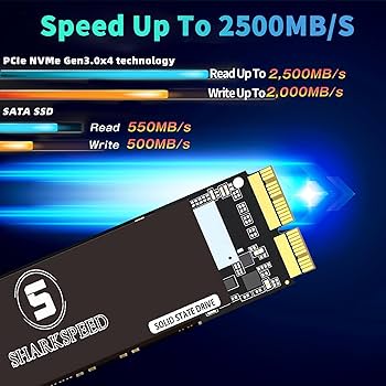 Amazon.com: S SHARKSPEED SSD 2TB NVMe Replacement for MacBook Air