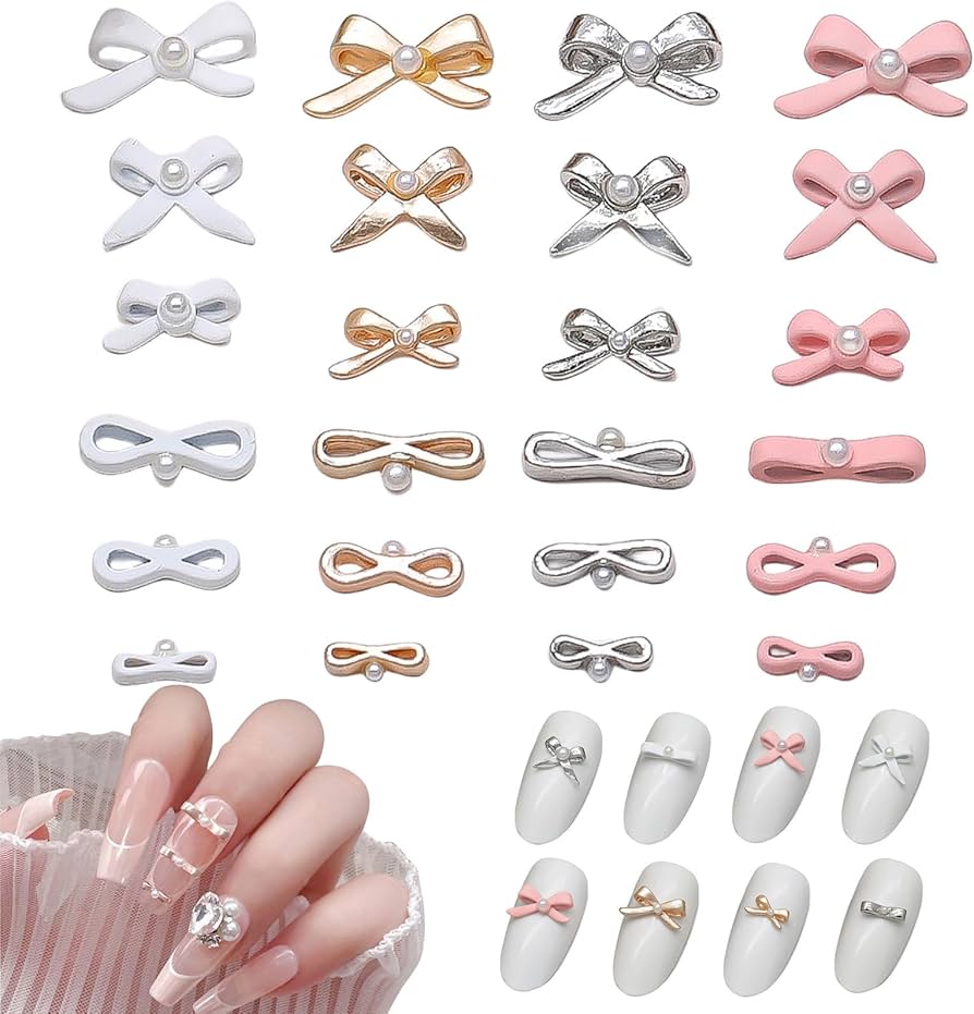Amazon | ネイルパーツ リボン 24個セット 3D 立体 蝶結び ネイル