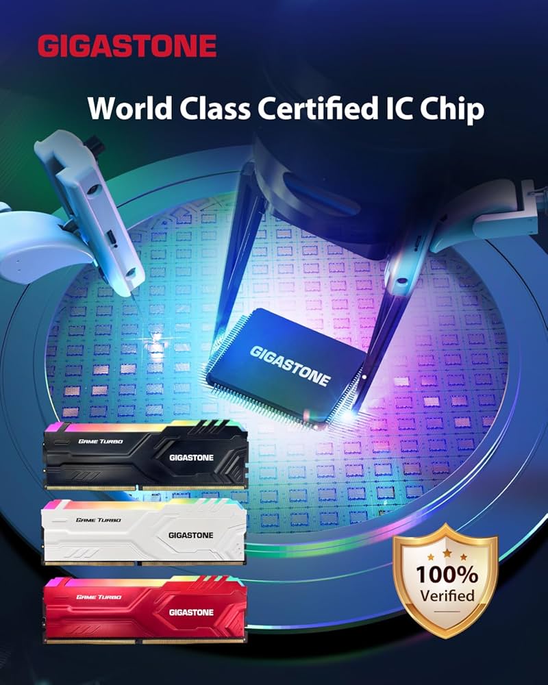 RGB DDR4 RAM】GIGASTONE Game TURBO 32GB Kit (2x16GB) DDR4 3200MHz