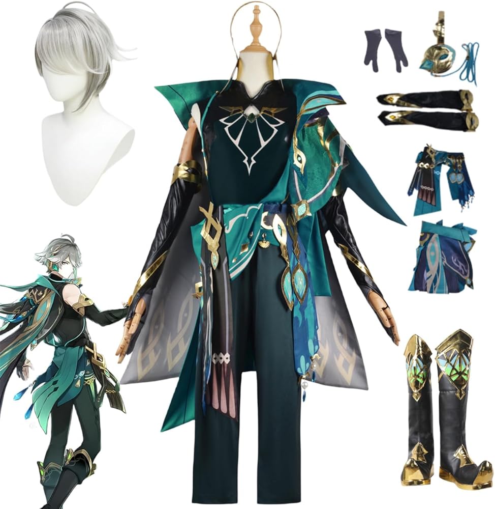 Amazon.co.jp: [HUNIY] 原神 アルハイゼン コスプレ衣装 豪華版 フル