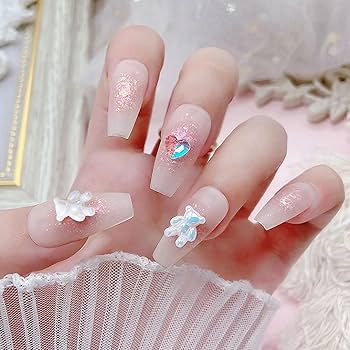 Amazon | ネイルパーツ クマ 30個セット 3D 立体 可愛い 白 ホワイト