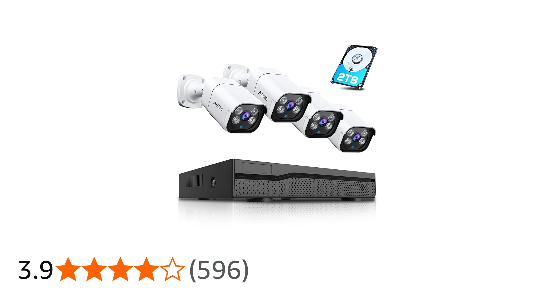 Amazon.co.jp: A-ZONE 防犯カメラセット 300万画素音声録画 暗視撮影