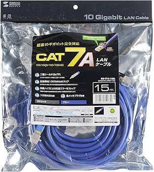 Amazon.co.jp: サンワサプライ CAT7A LANケーブル (15m) 10Gbps