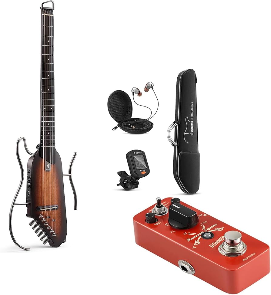 Amazon.com: Donner Hush I Travel Guitar Portable Acoustic Guitar