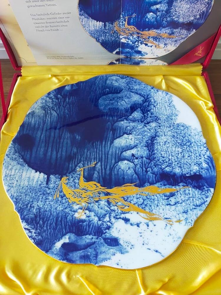 Amazon.co.jp: MEISSEN マイセンイヤープレート 1994年 公園の風景